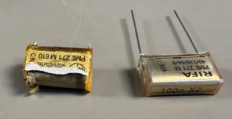 Old an new capacitors