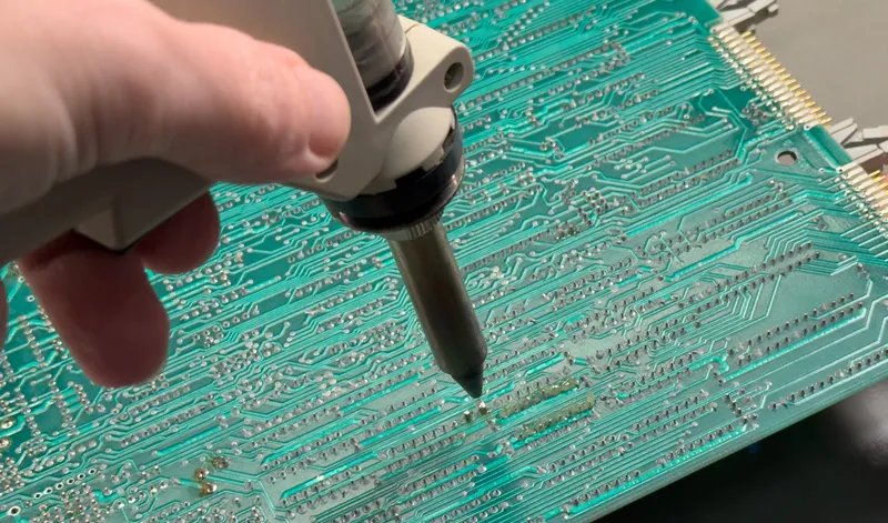 Desoldering the chip